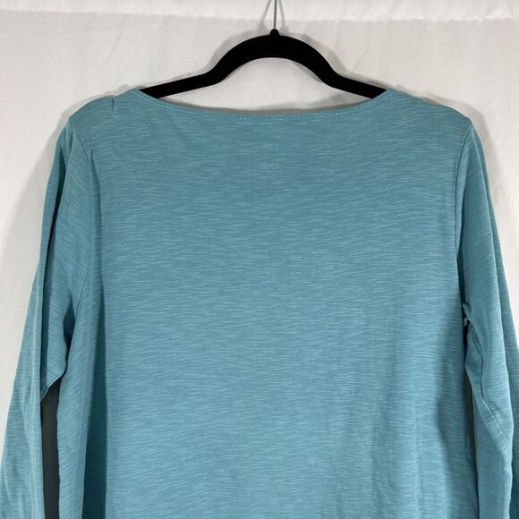 J Jill Blouse Women's Large Petite Round Neck Long Sleeve Pima Cotton Pullover - Picture 6 of 7